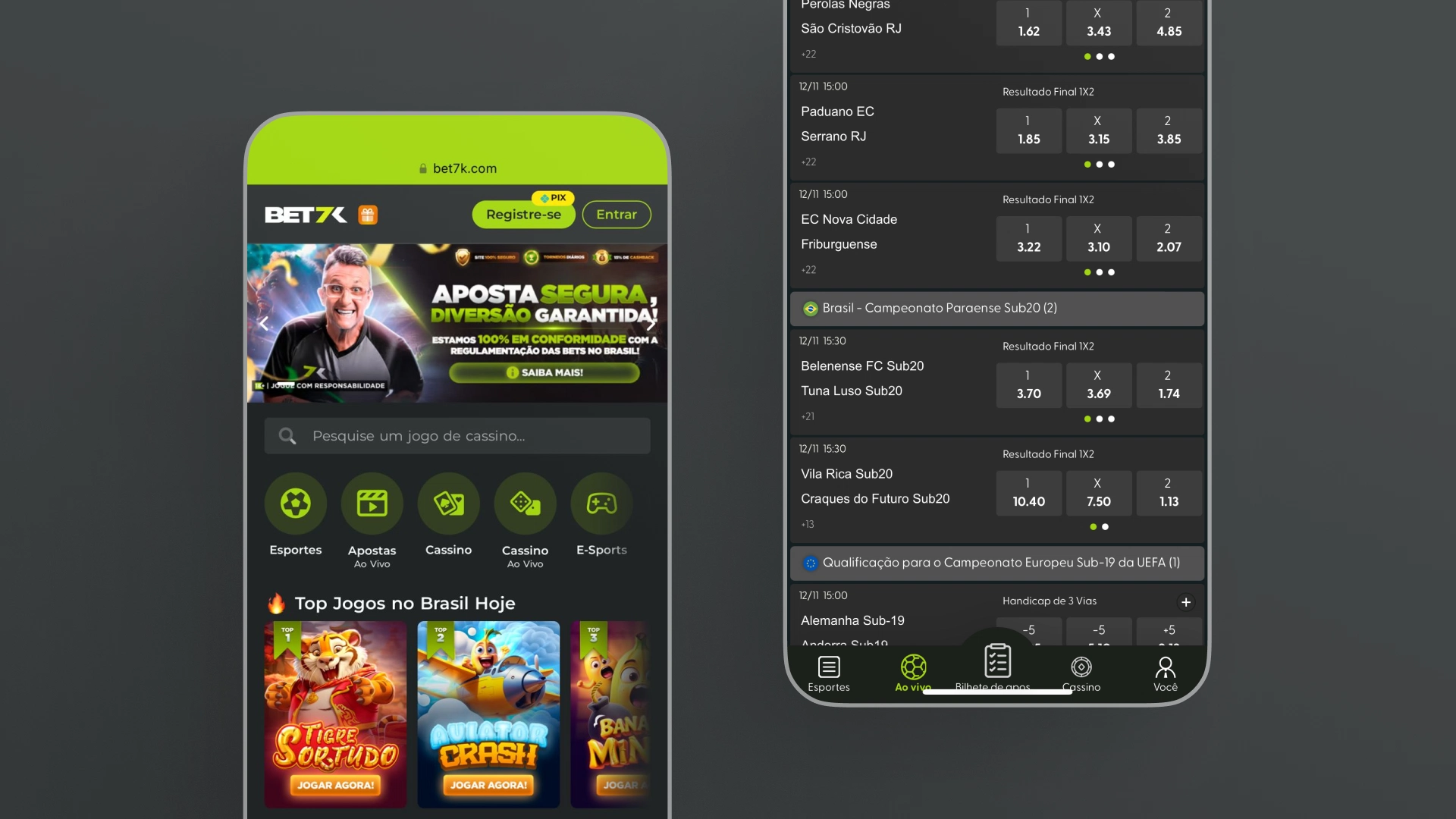 imagem mockup mobile app bet7k